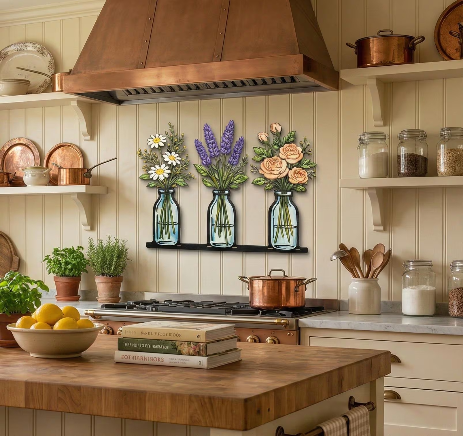 resimler/genel/3'lü Vazo Serisi Metal Duvar Tablosu