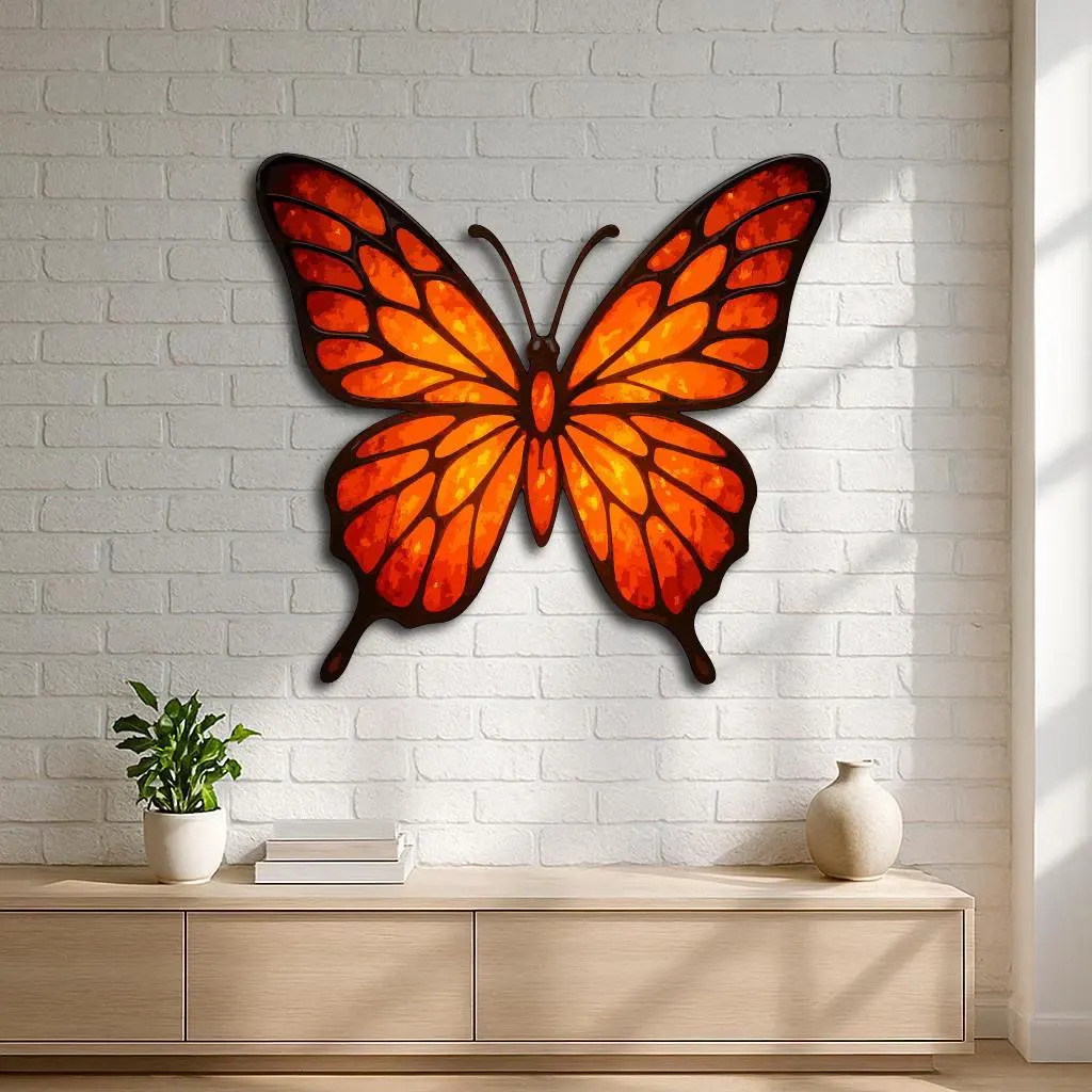 Premium Dekoratif Kelebek Duvar Tablosu