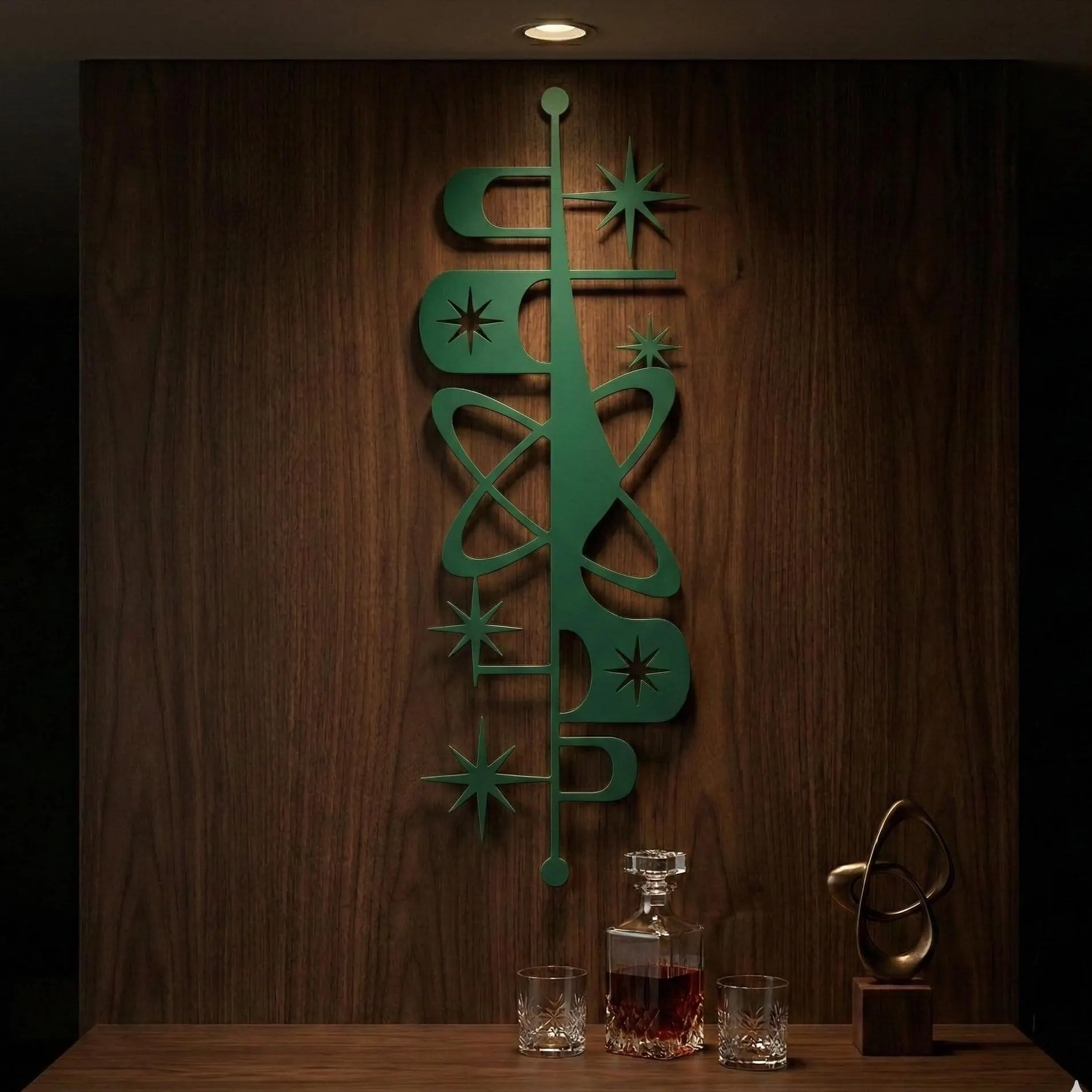 resimler/genel/Retro Atom Çağı Metal Duvar Tablosu