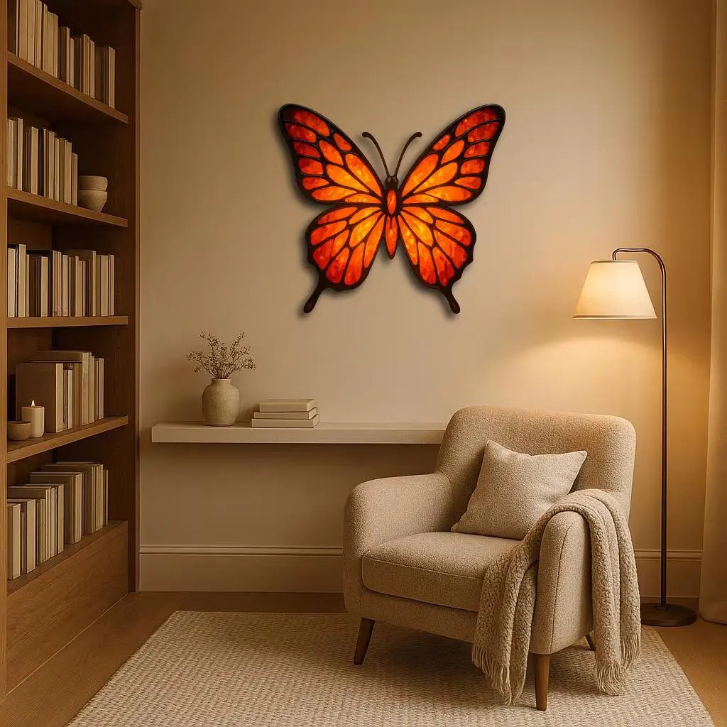 resimler/genel/Premium Dekoratif Kelebek Duvar Tablosu