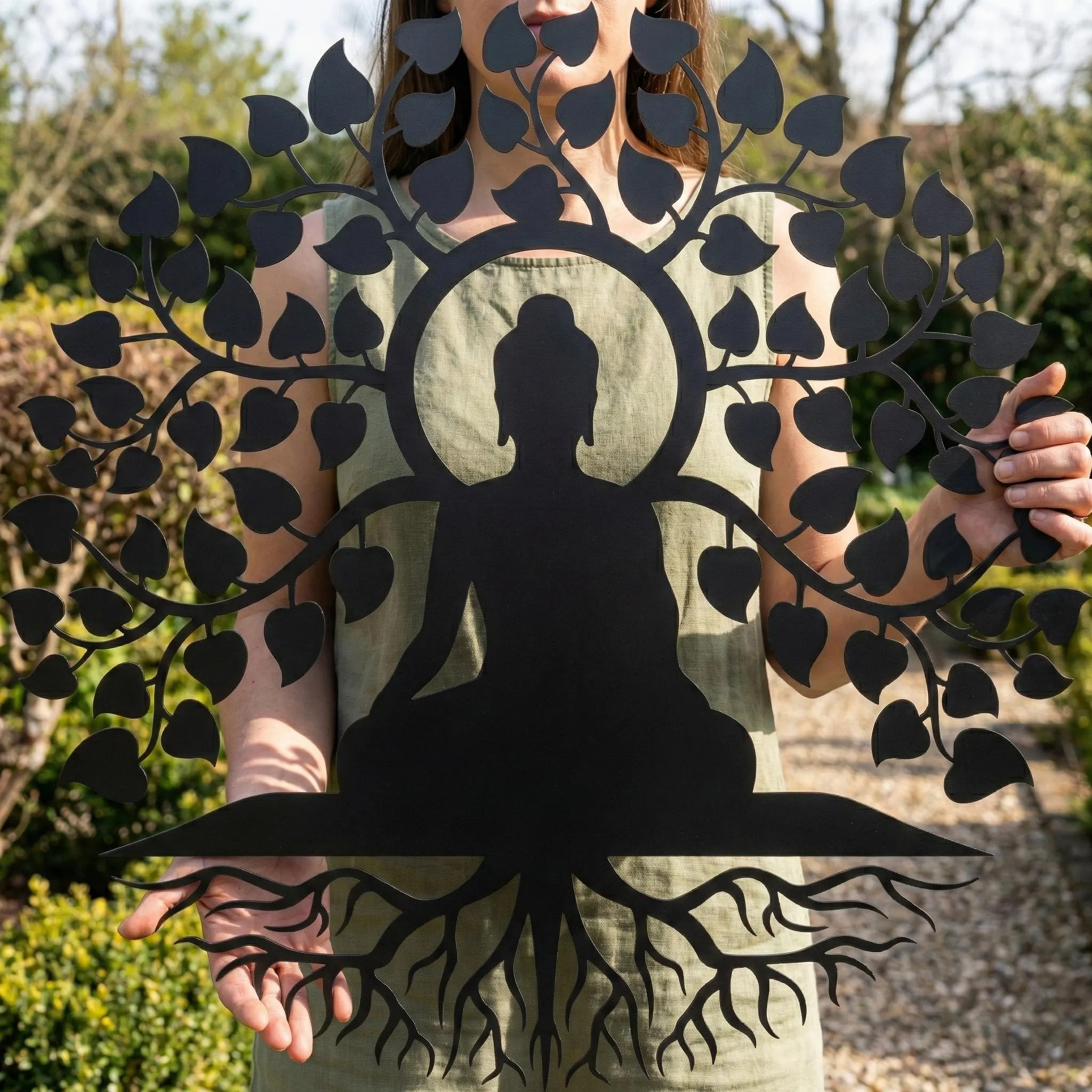 resimler/genel/Buddha Hayat Ağacı Metal Duvar Dekoru