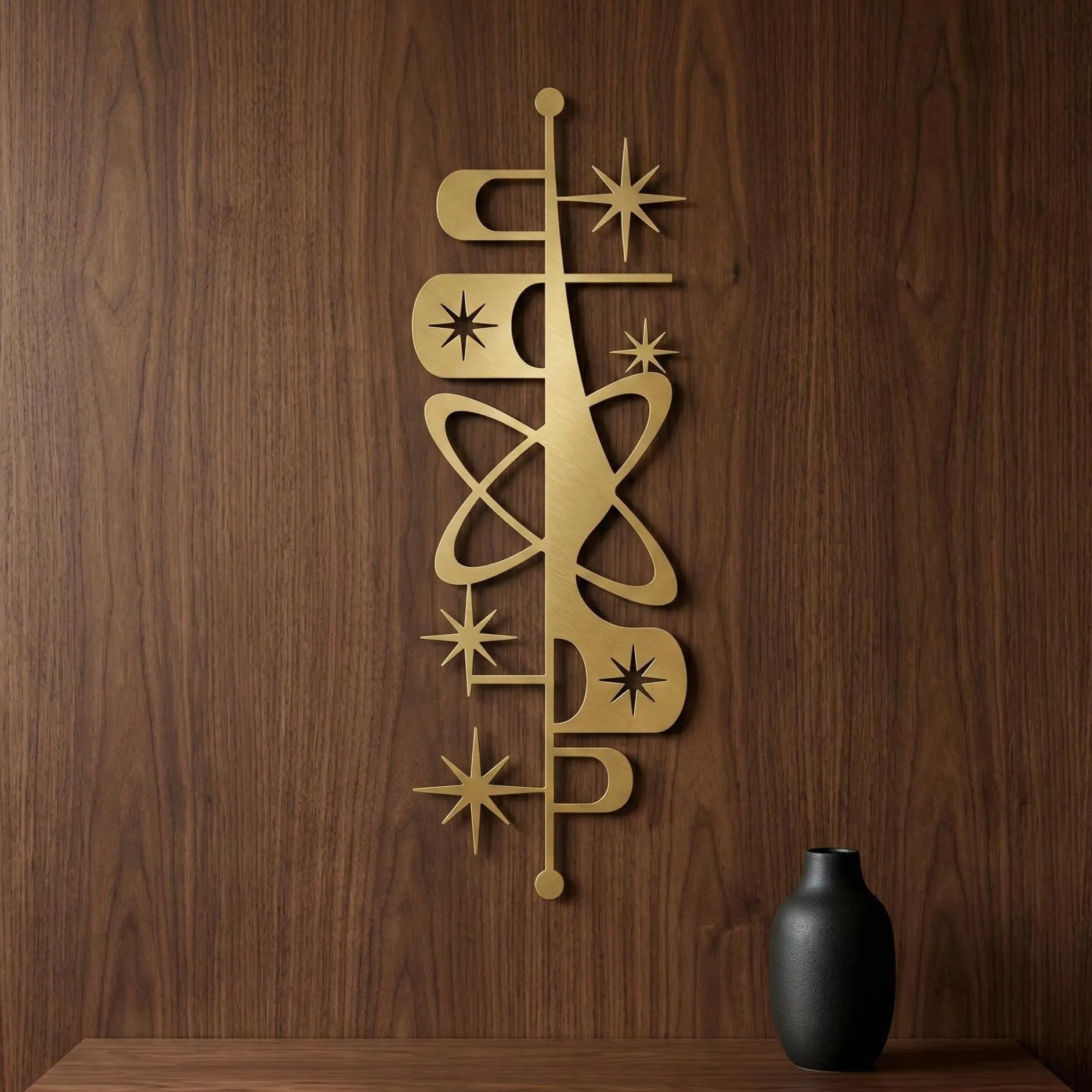 resimler/genel/Retro Atom Çağı Metal Duvar Tablosu